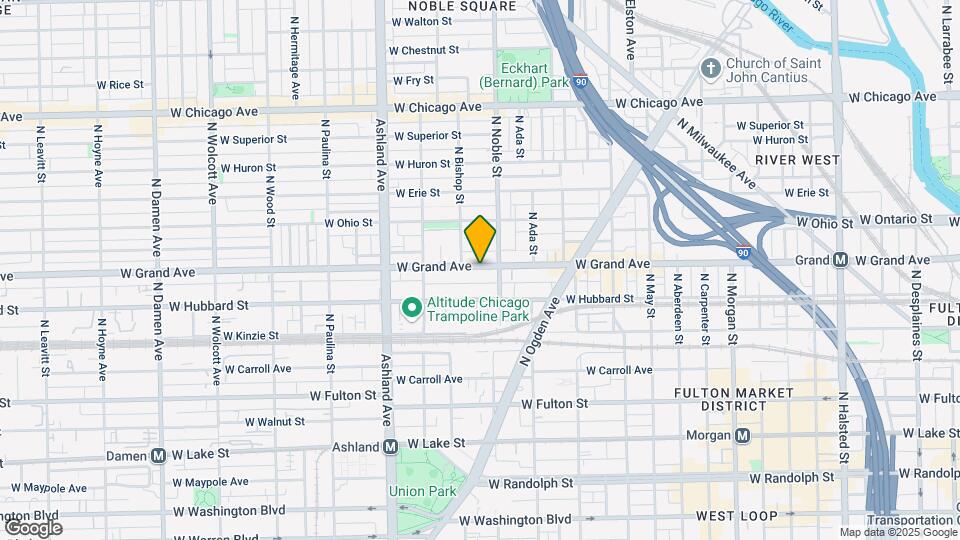 1419 W Grand Ave Mapa y Detalles de la Ubicación