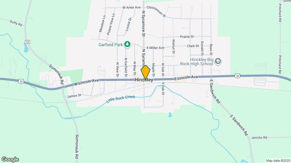 105 E Lincoln Ave Map and Location Details