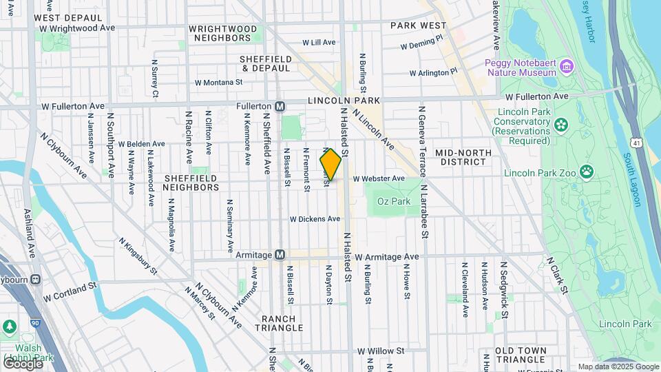 823 W Webster Ave Map and Location Details