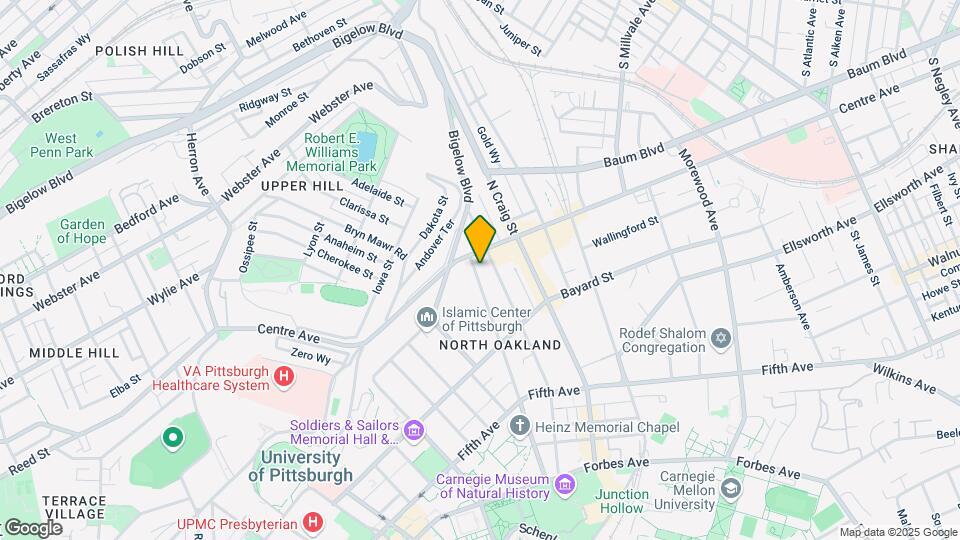 286 N Bellefield Ave Mapa y Detalles de la Ubicación