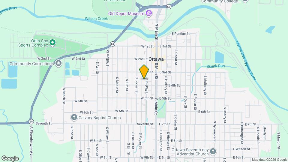 326 S Walnut St Map and Location Details