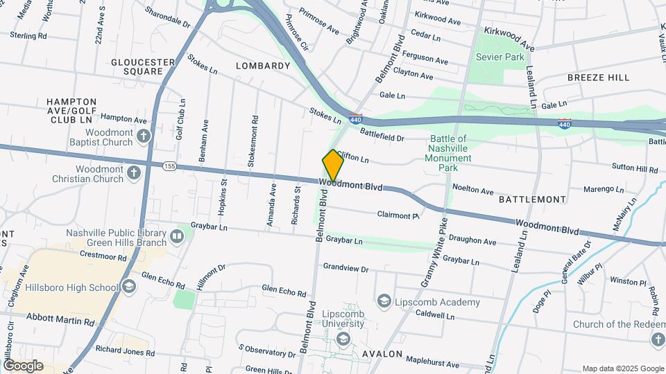 1579 Woodmont Blvd Map and Location Details