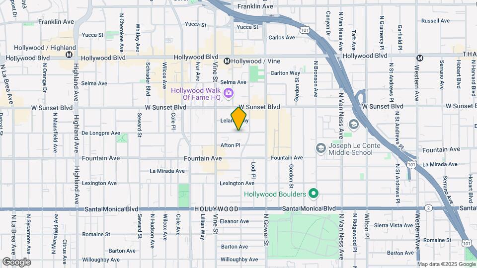 6226 3/4-6224 De Longpre Ave Map and Location Details