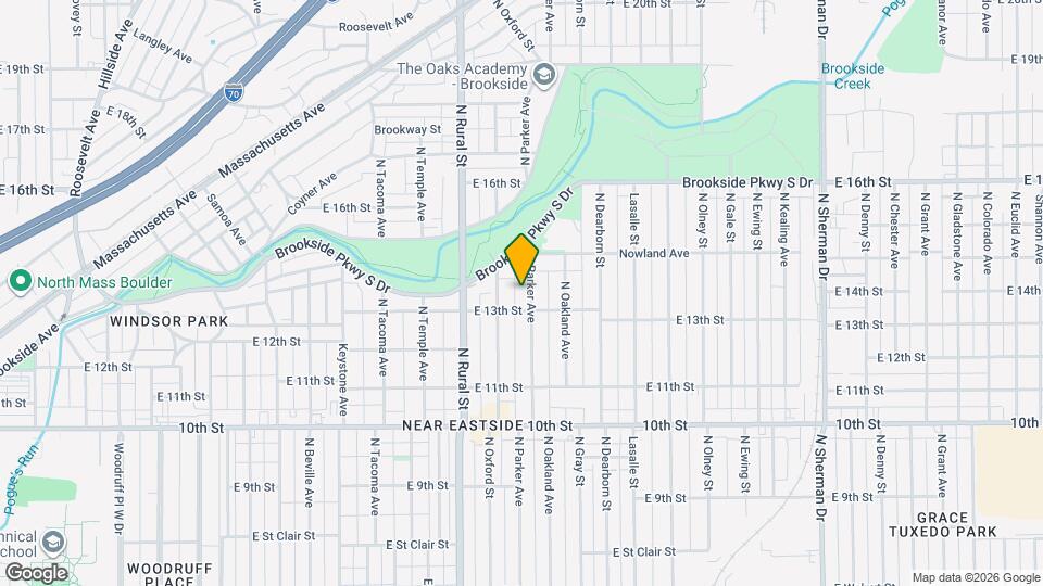 1318 N Parker Ave Map and Location Details