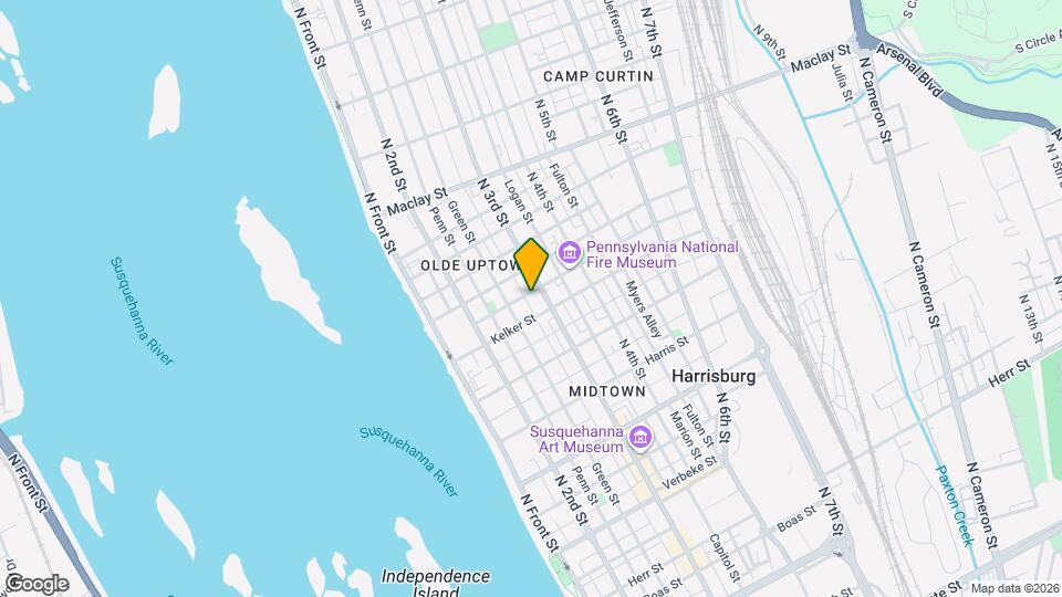 1809 Susquehanna St Map and Location Details