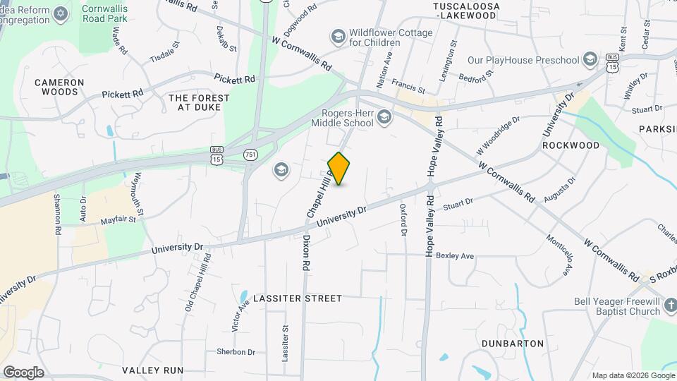 2921 Chapel Hill Rd Map and Location Details