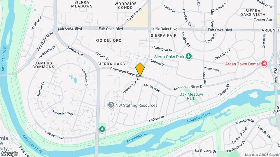 2582 American River Dr Map and Location Details