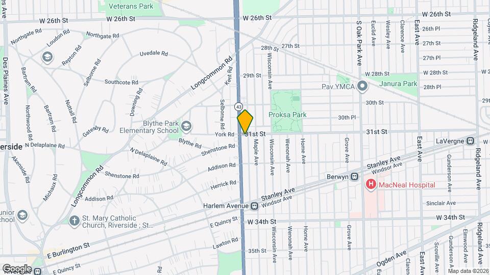 3103 S Harlem Ave, Unit 3F Map and Location Details