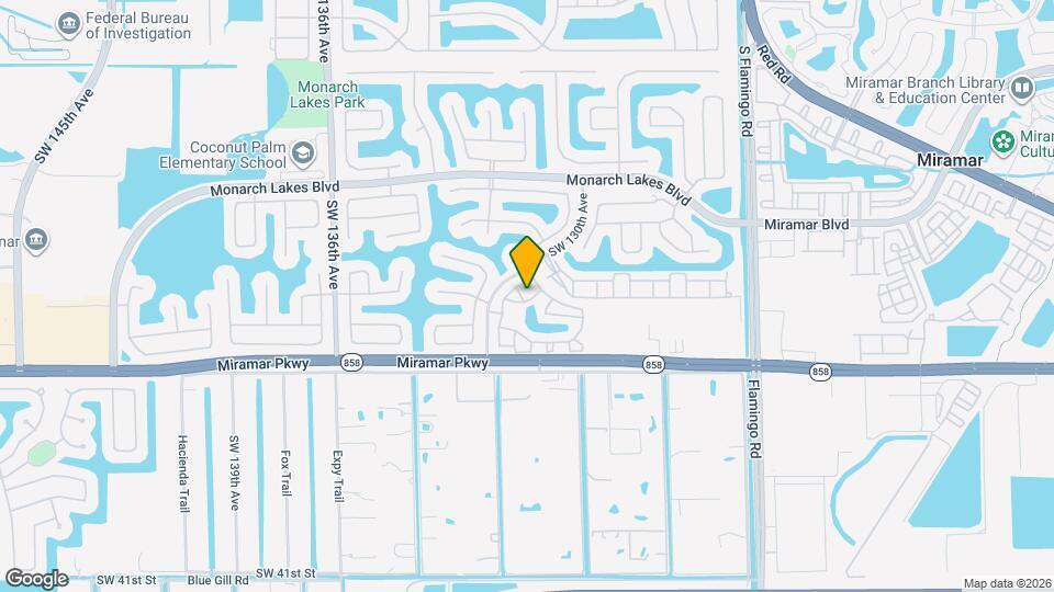 12957 SW 30th Ct Map and Location Details