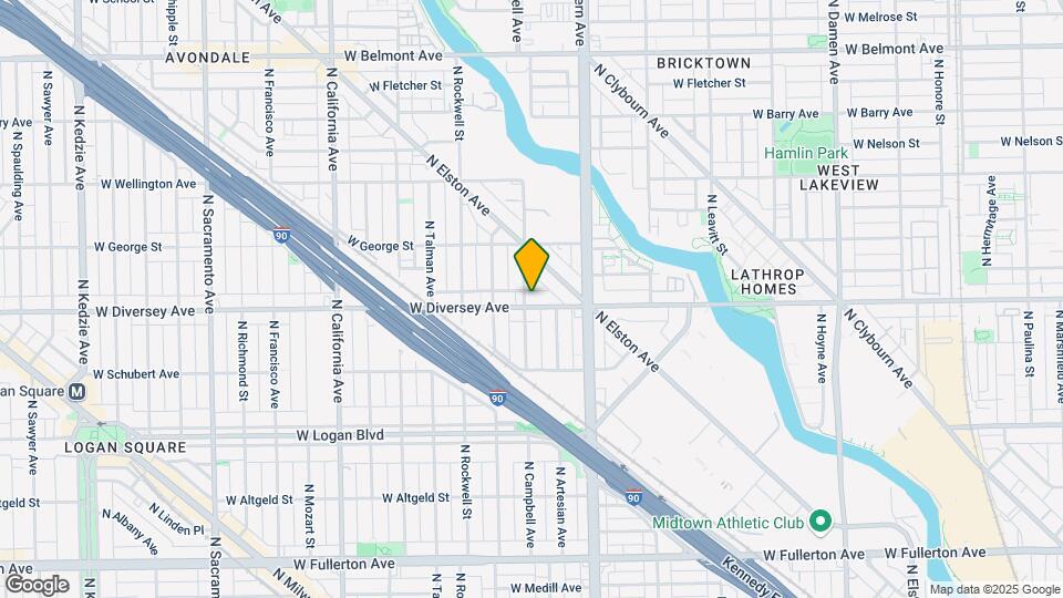 2456-2458 W Diversey Ave Map and Location Details