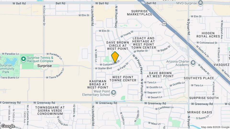 13709 W Cottonwood St Map and Location Details