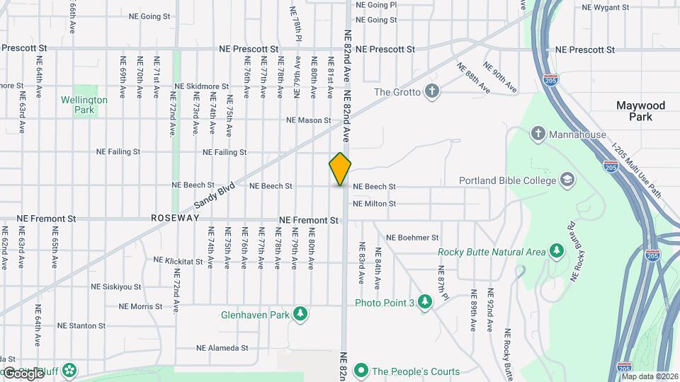 8128 NE Beech St, Unit 8128 NE Beech street B Map and Location Details