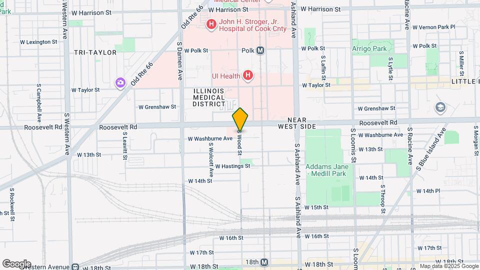 1227 S Wood St Map and Location Details