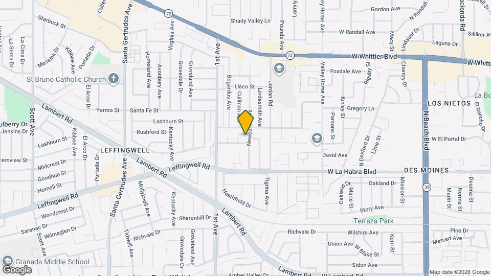 10925 Newcomb Ave Mapa y Detalles de la Ubicación