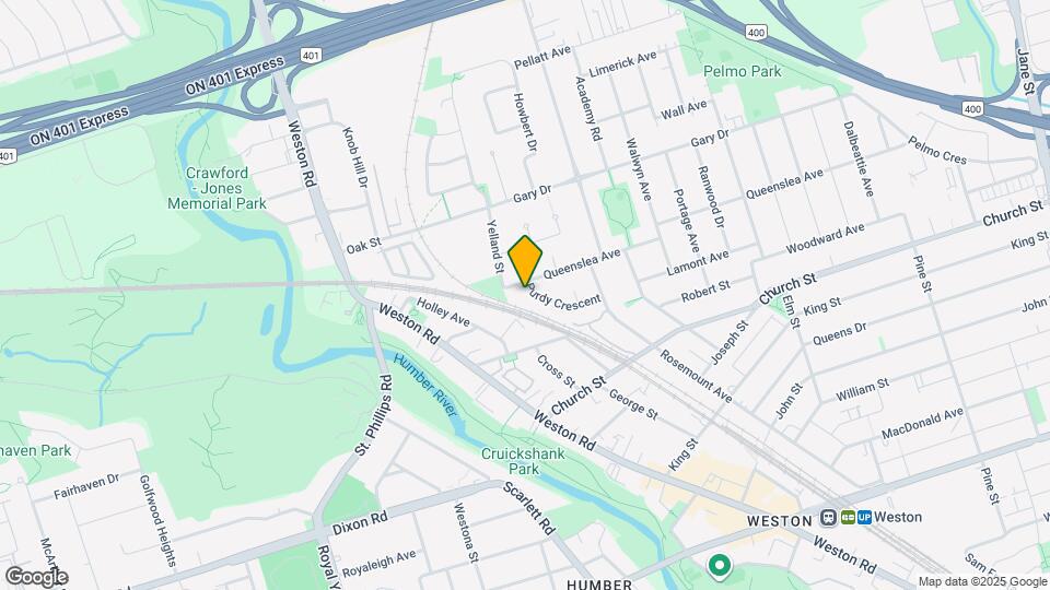 55 Purdy Crescent Map and Location Details