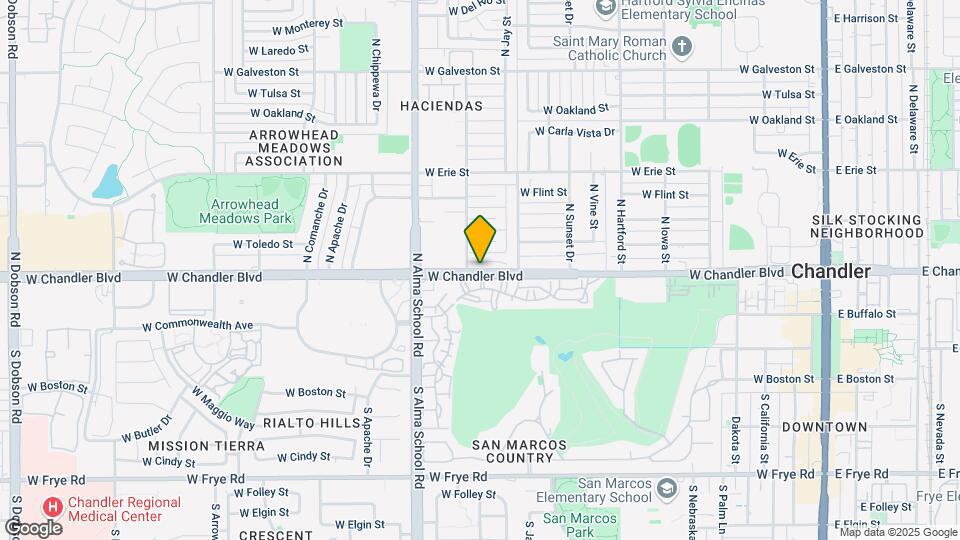 864 W Chandler Blvd Map and Location Details
