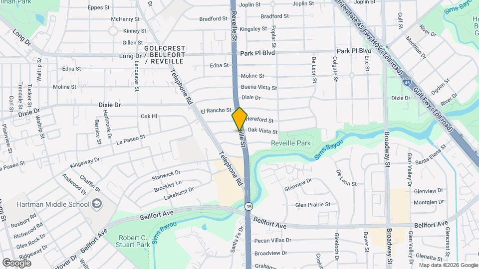 4601 Reveille St Map and Location Details