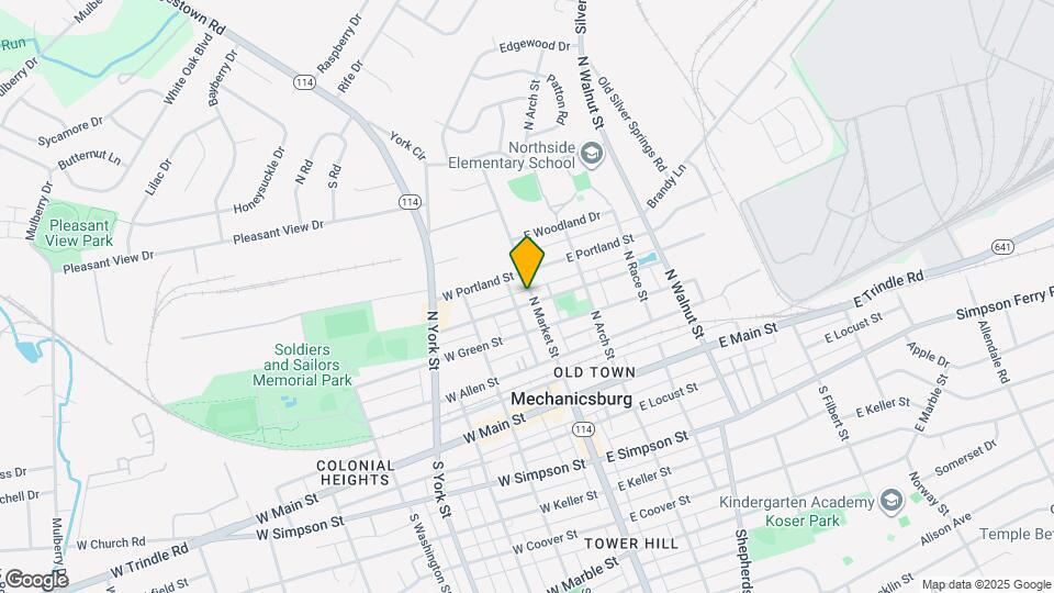 307 N Market St Map and Location Details