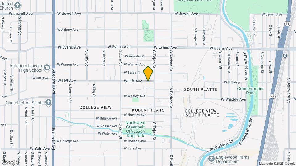 2060 W Iliff Ave Map and Location Details