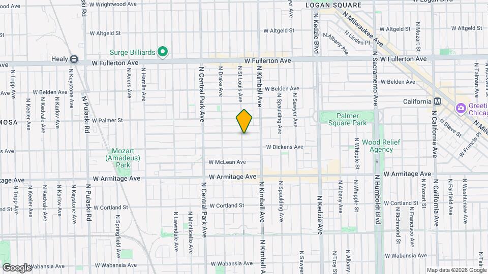 2123 N St Louis Ave, Unit 3N Map and Location Details
