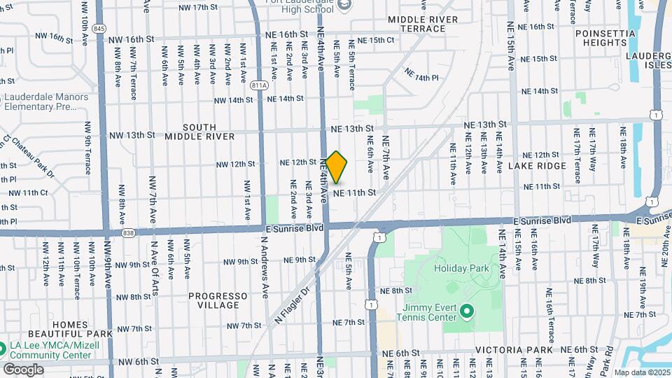 421 NE 11th St Map and Location Details