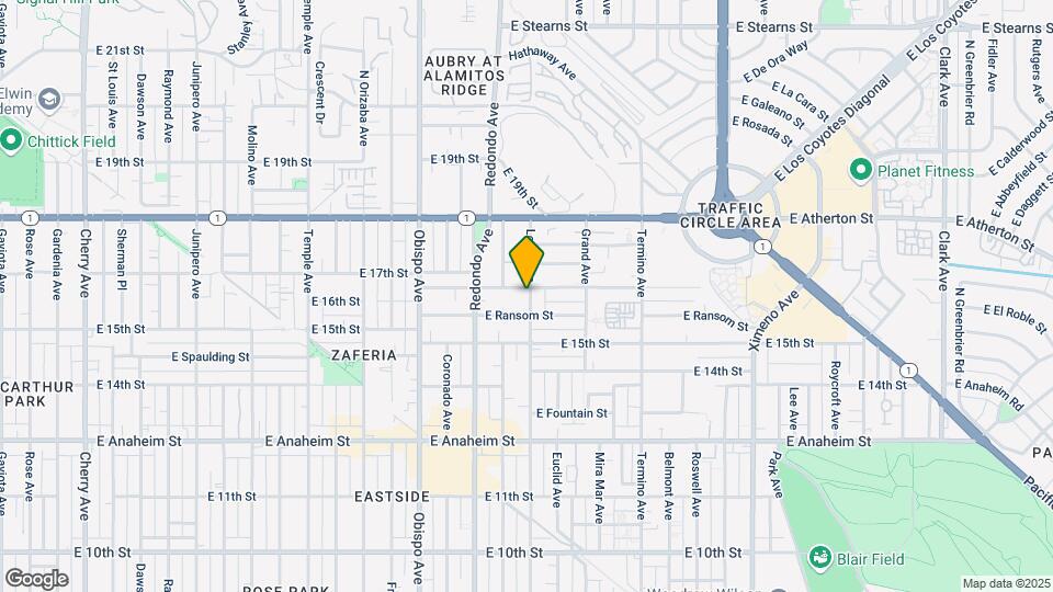 1625 Loma Ave Map and Location Details