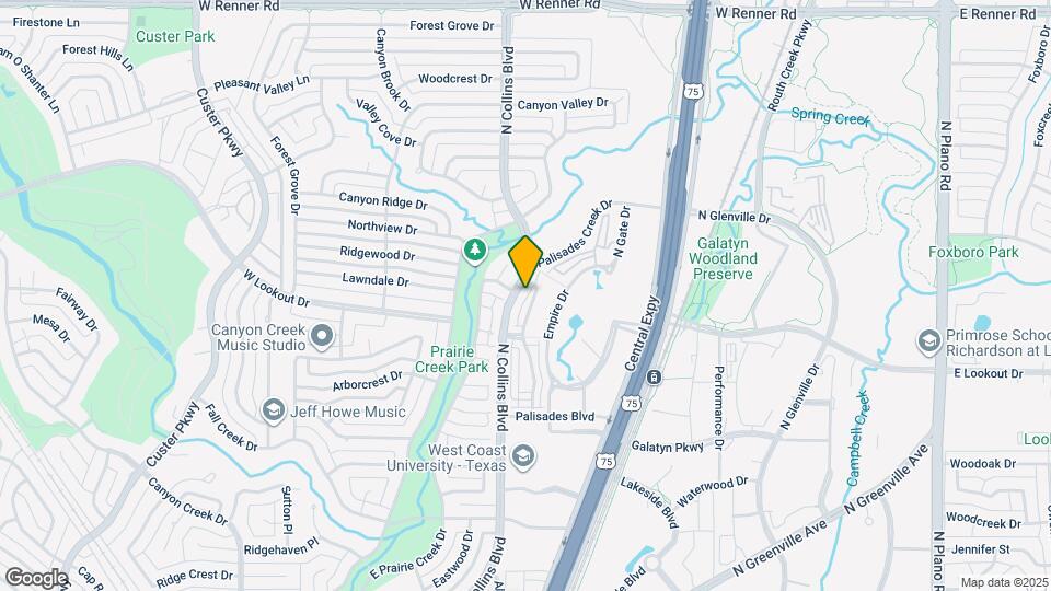 2546 N Collins Blvd Map and Location Details