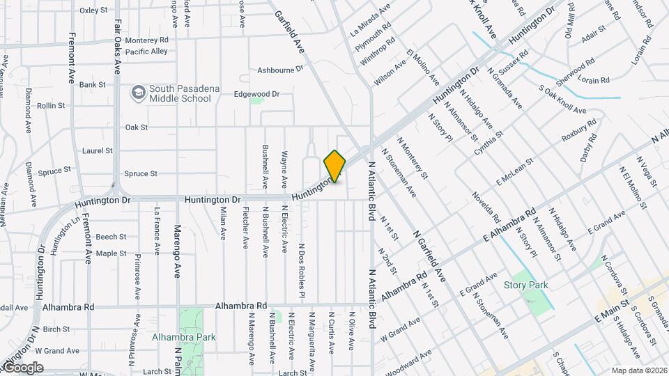 2103 Huntington Dr, Unit a Map and Location Details