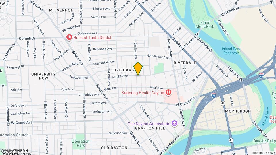 538 Grafton Ave Map and Location Details