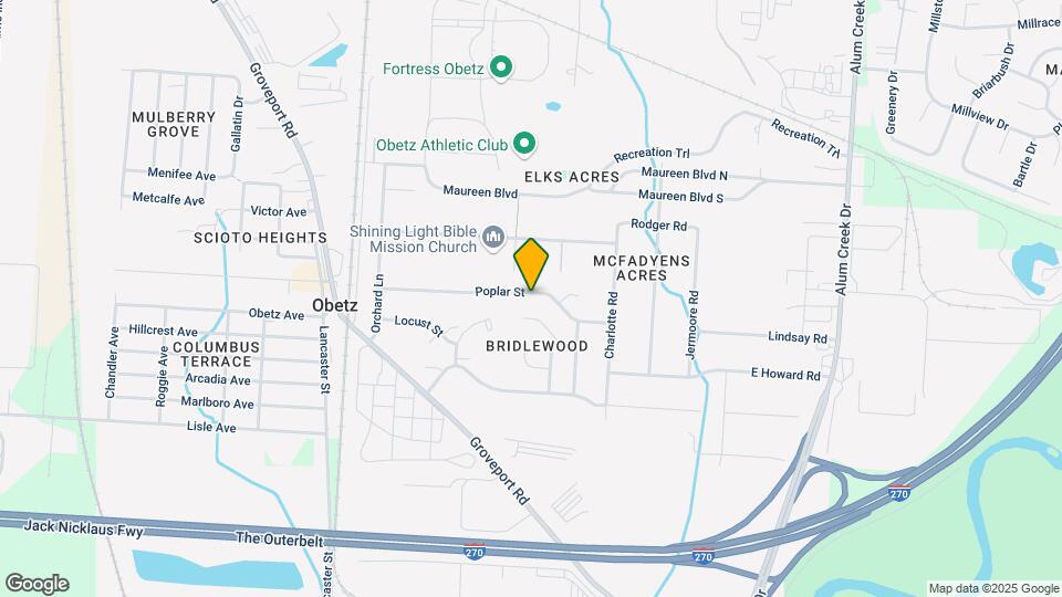 2121 Poplar St Map and Location Details