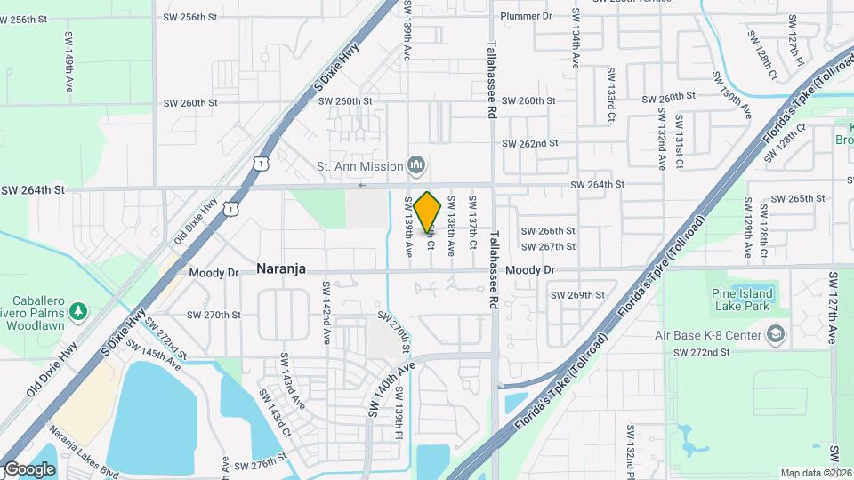 26620 SW 138th Ct Map and Location Details