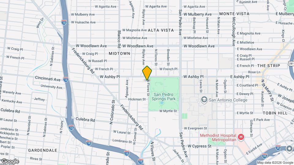 2219 N Flores St Mapa y Detalles de la Ubicación