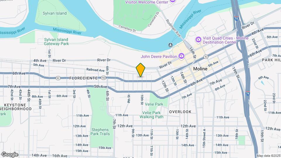 349 10th St-Unit -349 1/2 10th St. Map and Location Details