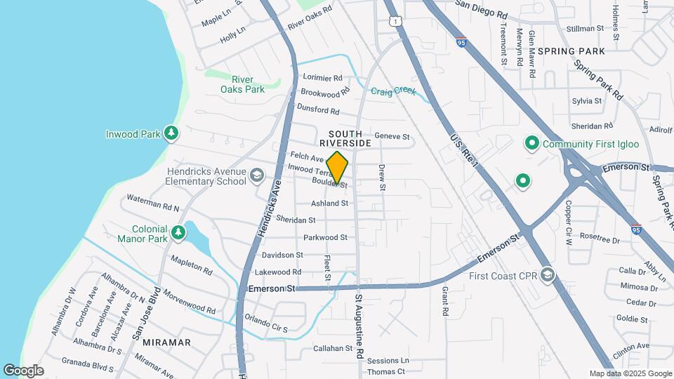 1720 Boulder St Map and Location Details