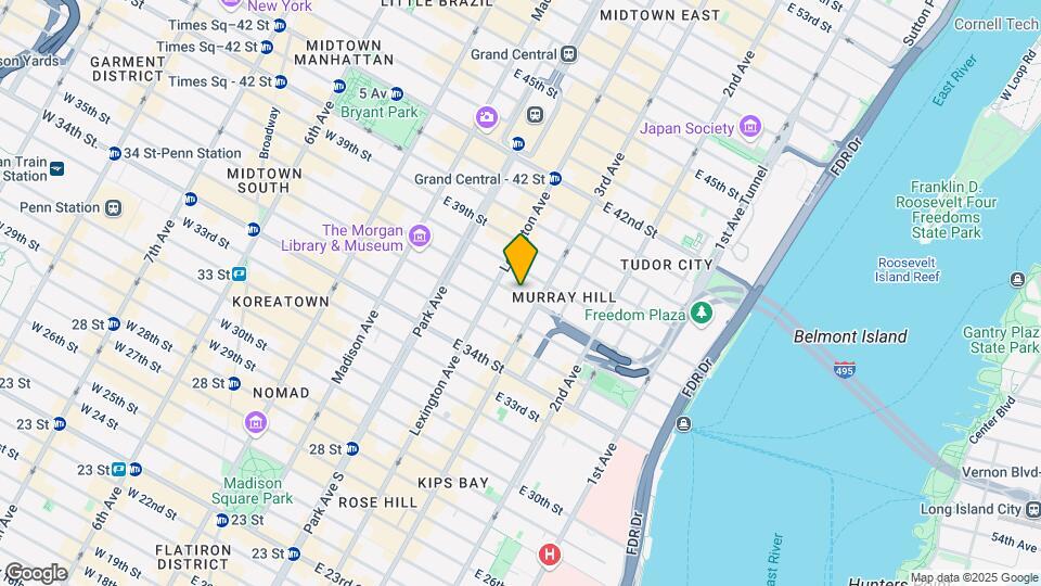153 E 37th St Mapa y Detalles de la Ubicación