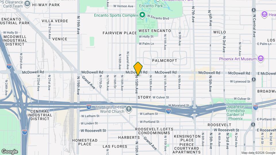 1348 W Lynwood St Map and Location Details