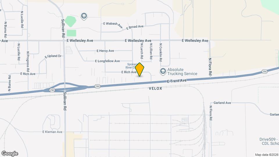 16307 E Trent Ave Mapa y Detalles de la Ubicación