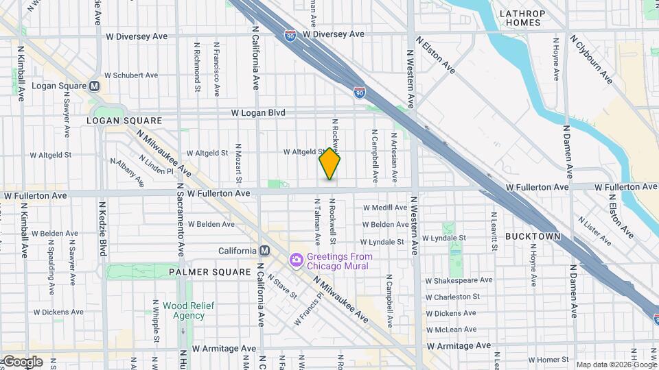 2608 W Fullerton Ave Map and Location Details