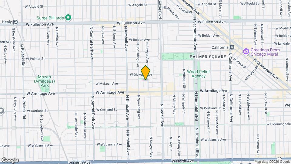 2034 N Sawyer Ave, Unit #1 Map and Location Details