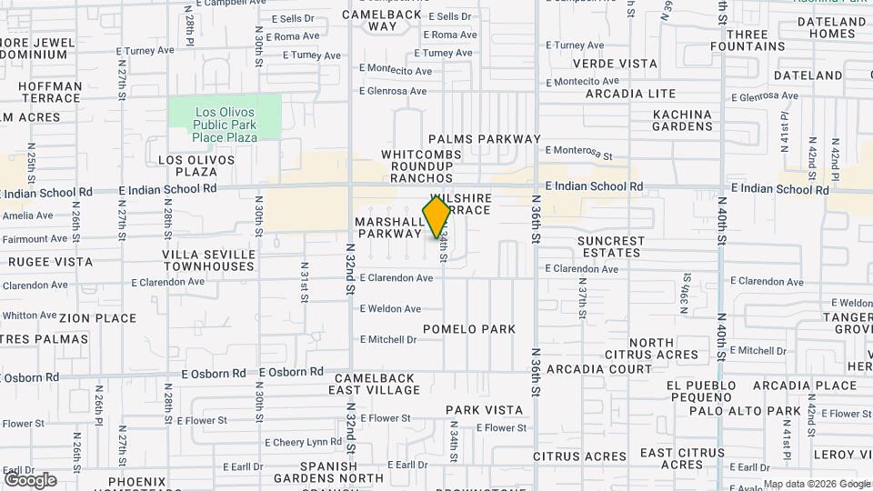 3834 N 34th St Map and Location Details