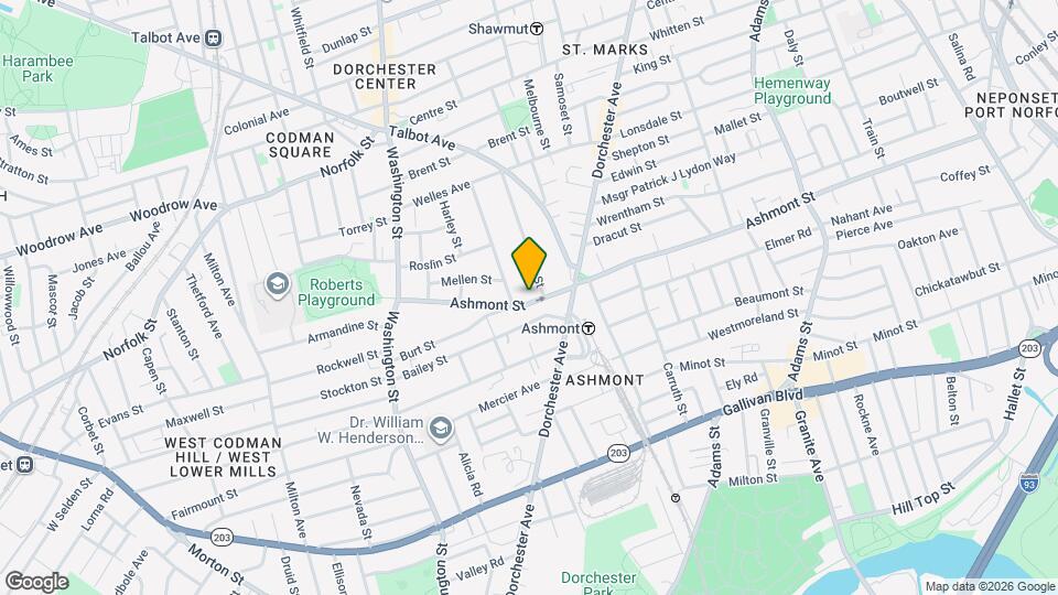128 Ashmont St Map and Location Details