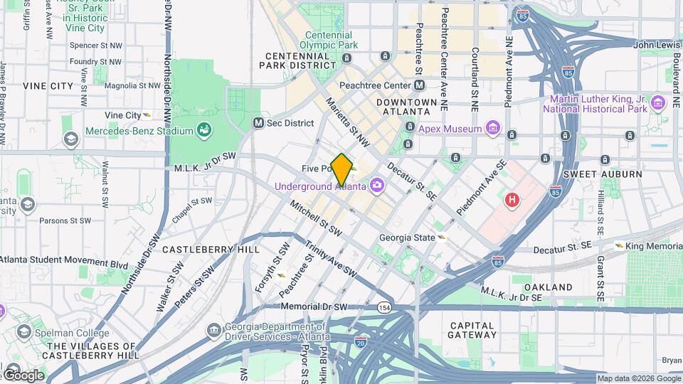 85 Peachtree Map and Location Details