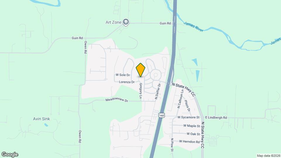 1908 Gregory Ln Map and Location Details