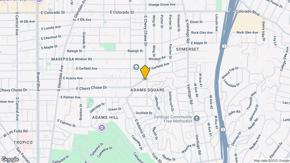 1150 E Chevy Chase Dr Map and Location Details