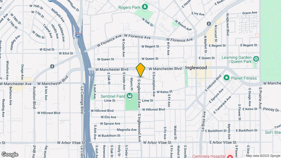 300 S Inglewood Ave Map and Location Details