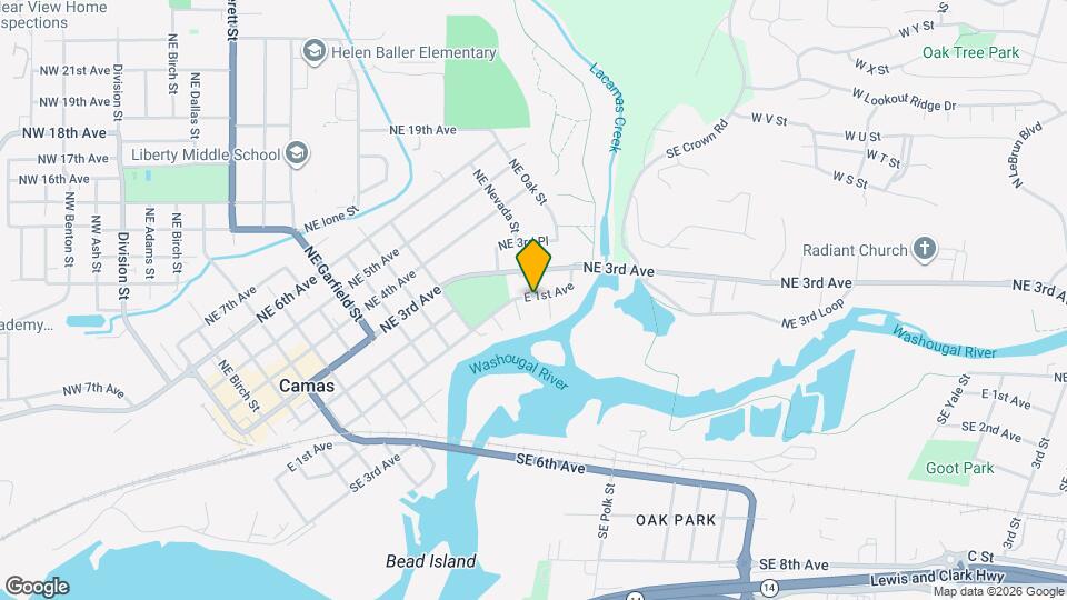 1246 E 1st Ave Map and Location Details