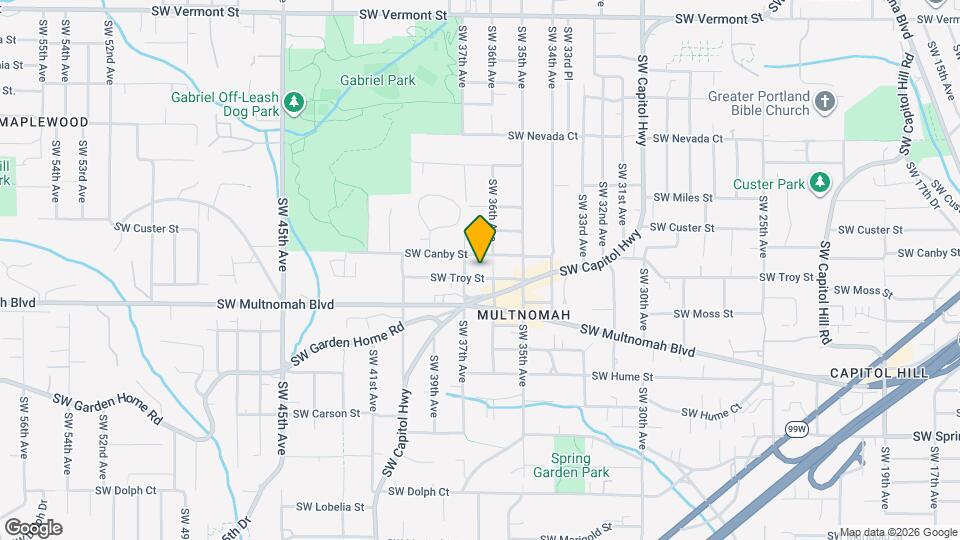 3623 SW Troy St Map and Location Details