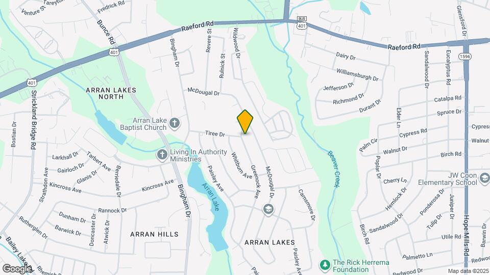 1401 Greenock Ave Map and Location Details