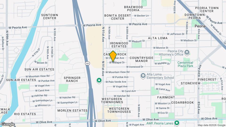 9007 W Malapai Dr Map and Location Details