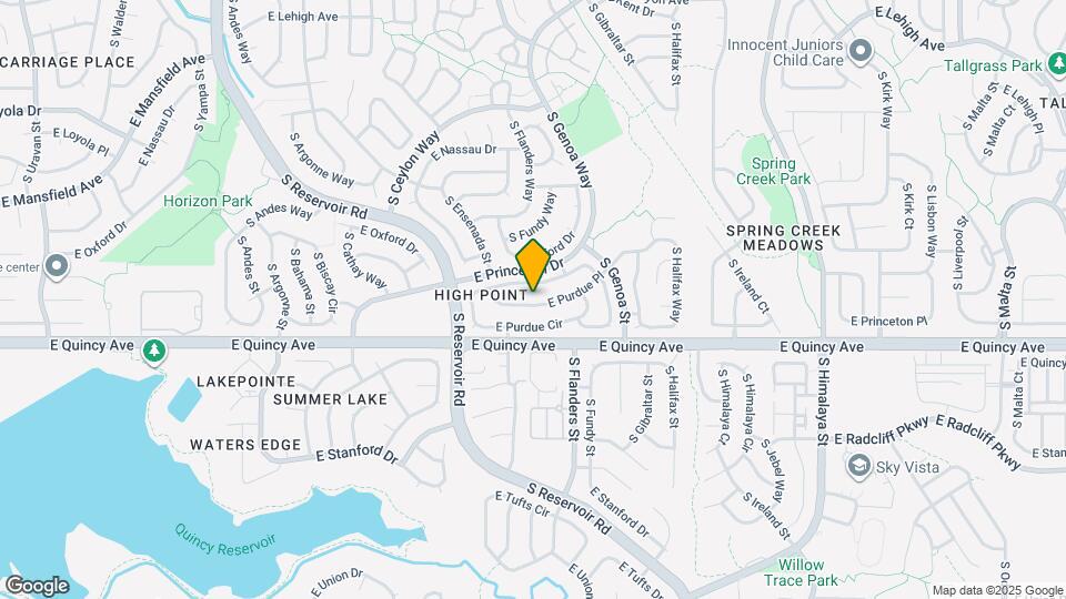 19517 E Purdue Pl Map and Location Details